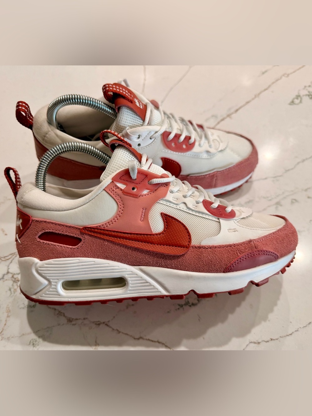 Nike Women's Air Max 90 Futura shoes "Red Stardust" size 8